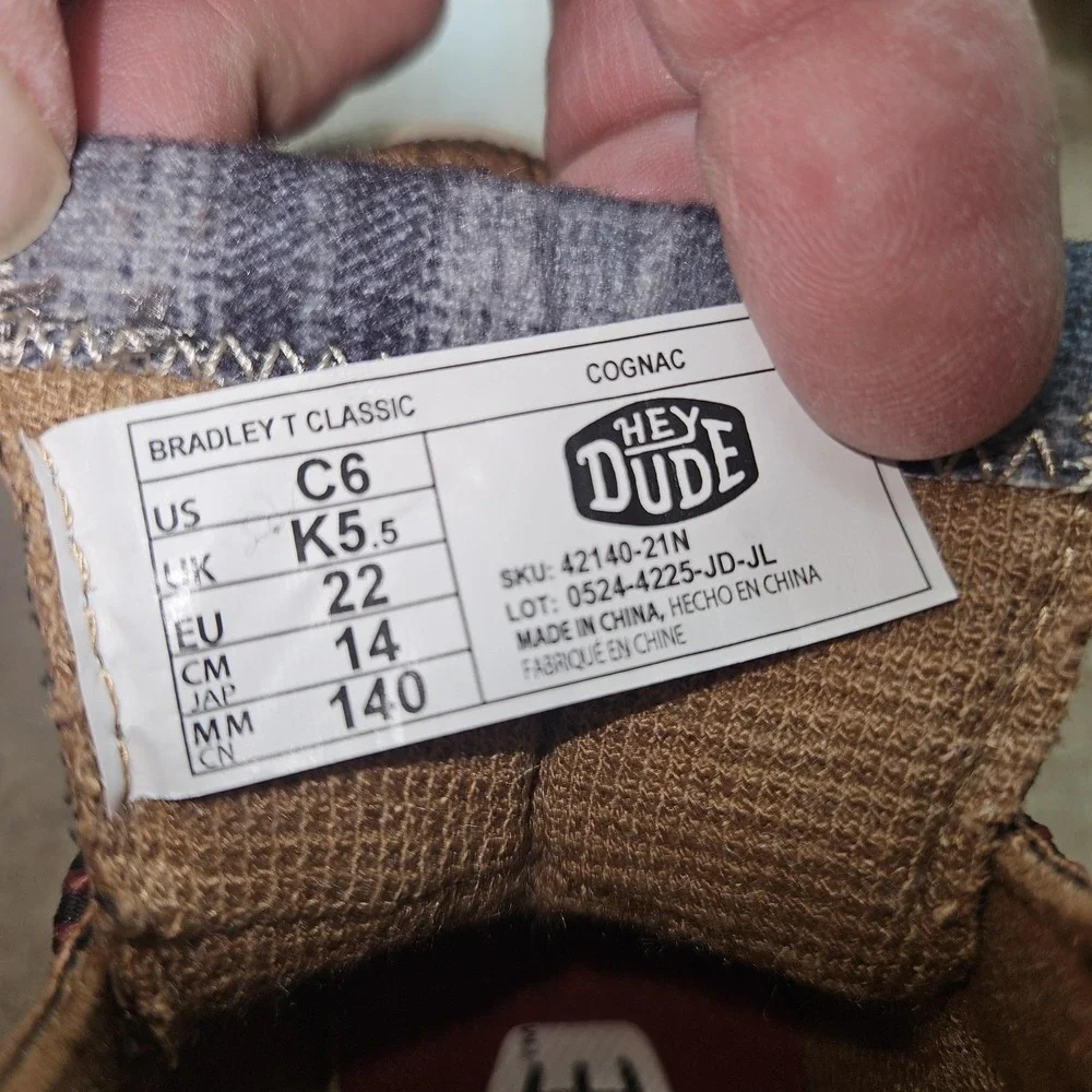 Hey Dude Boots Toddler Size 6 Brown Bradley T Classic Bootie‎ Walking Comfort